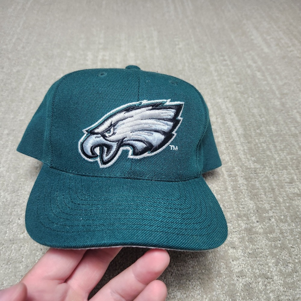 Vintage Philadelphia Eagles Snapback Hat Plain Logo Wool Drew Pearson Cap Green
